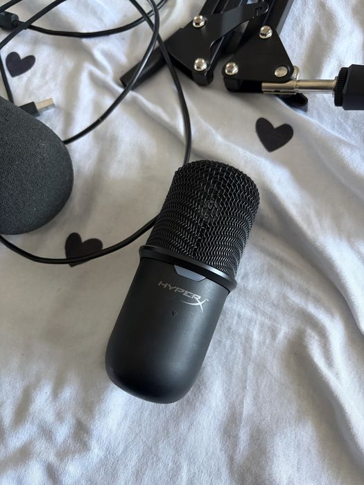 Microfob HyperX Solocast + Brat, shockmount si pop filter