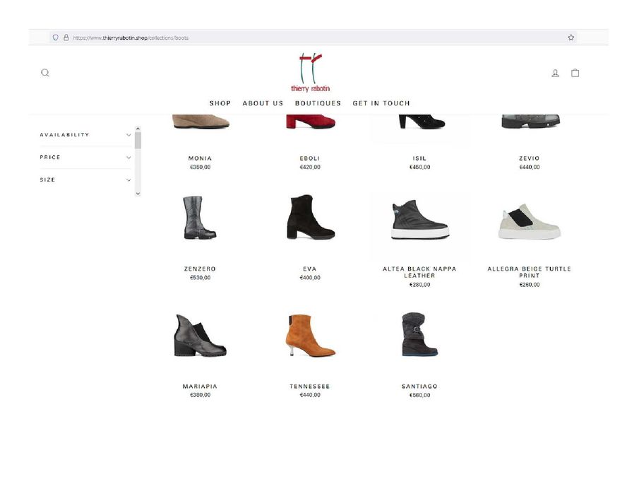 THIERRY RABOTIN черни велурени боти №40