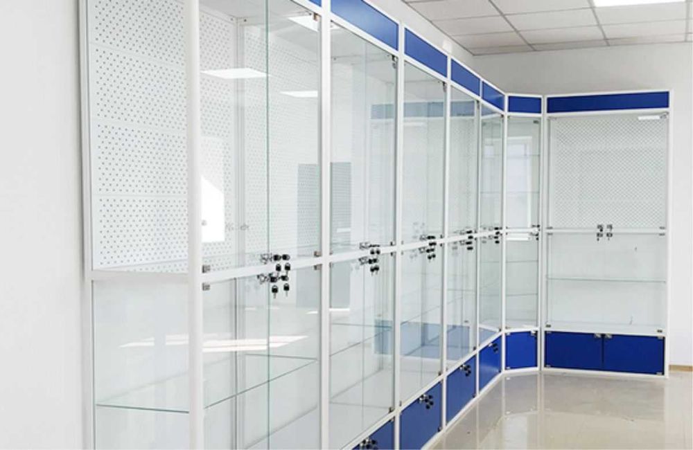 Прилавок витрина, стеклянная, metal oynaly vitrina va prilavkalar