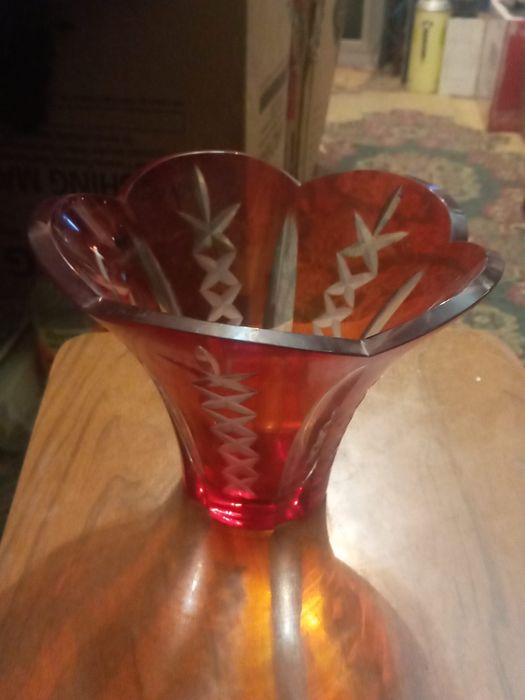 Ваза богемское стекло