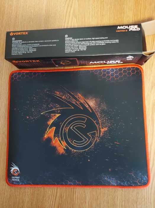 Mouse pad ergonomic model VORTEX VG7701-3 , material textil