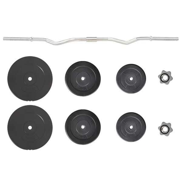 Set halteră cu greutăți 60kg vidaXL