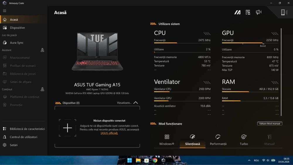 Laptop gaming Asus Tuf A15