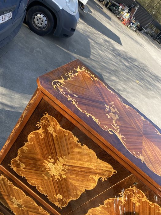 Винтидж шкаф интарзия Louis XV стил Франция 1930