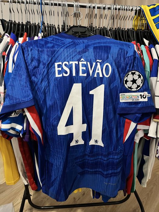 Tricou de fotbal  Chelsea FC cu Estevaõ 41 Estevao pe spate marime M