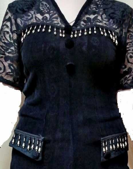 Маленькое черное платье в восточном стиле, размер S