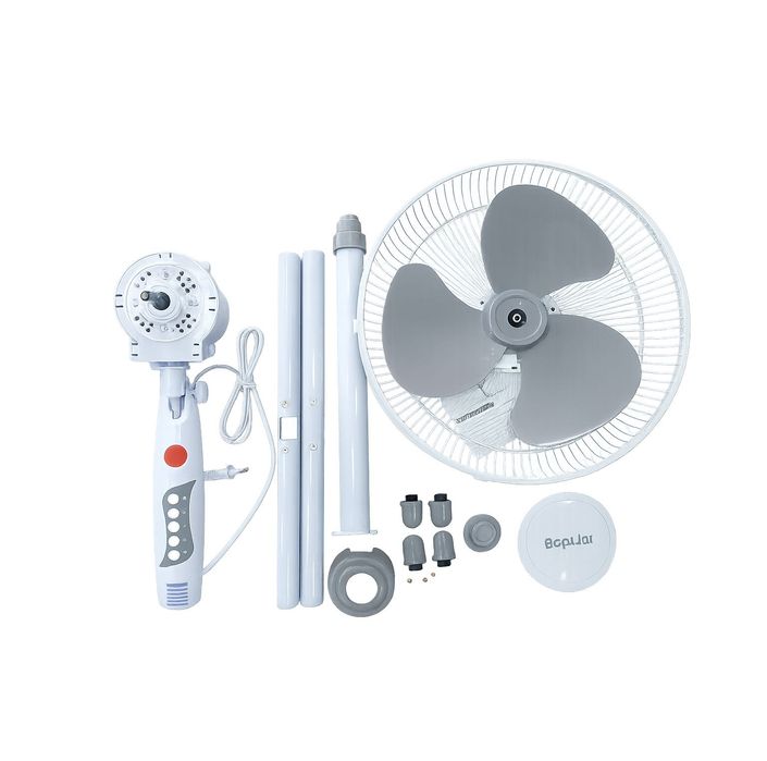 Ventilator cu picior BOPULAR, diametru 16”, 3 trepte viteza, 40W, alb