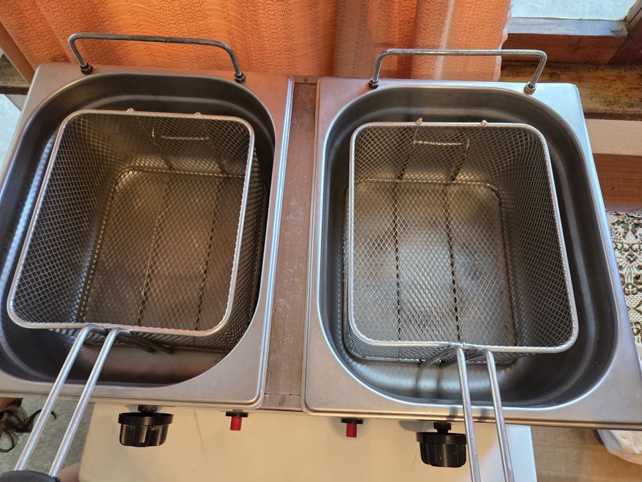 Газов фритюрник двоен