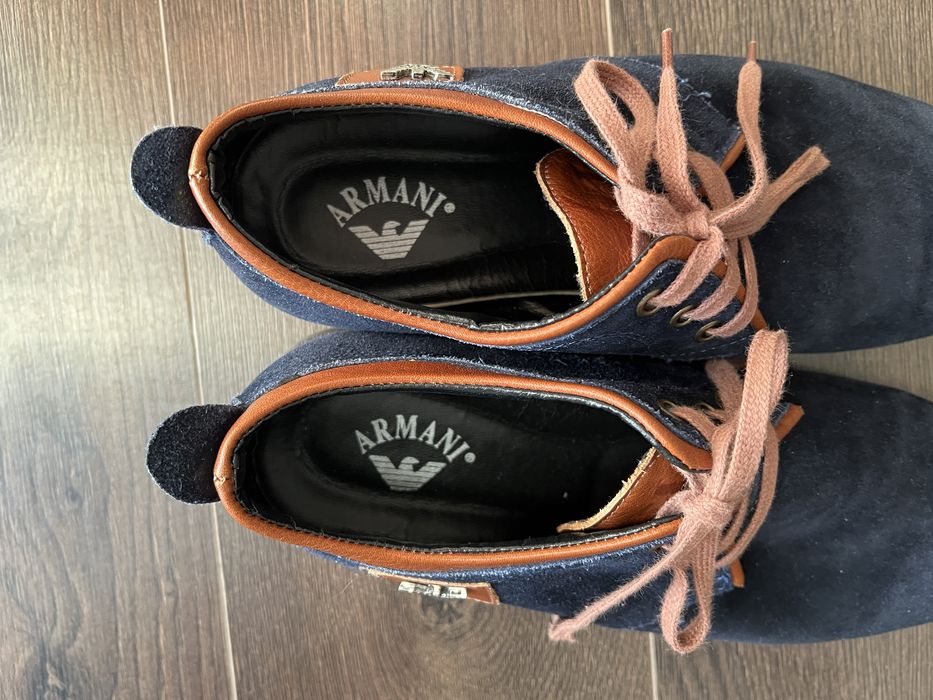 Pantofi Armani piele intoarsa