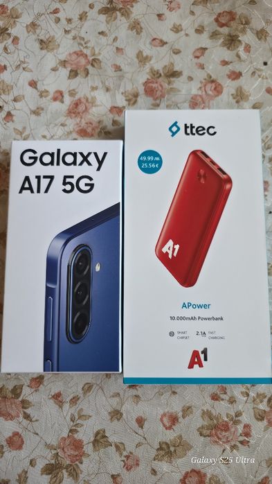 ЧИСТО НОВ Samsung Galaxy A17 5G 4GB/128GB Blue + ПОДАРЪК Powerbank 10 000