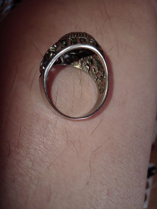 Кольцо серебро мельхиор.