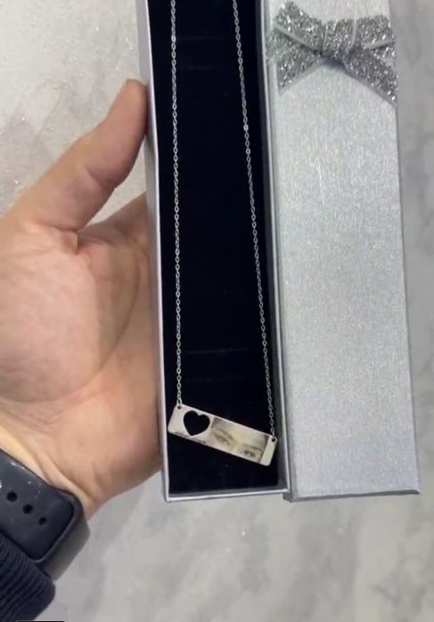 Продам подвеска с цепочкой 925 пробы лазерная гравировка