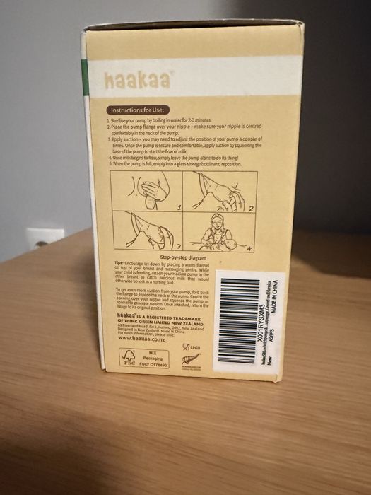 Нова Неотваряна Haakaa- Силиконова Помпа за Кърма