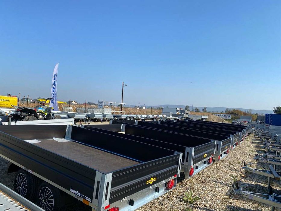 Remorca Humbaur HTK 3500.37 basculabila electric pe trei parti