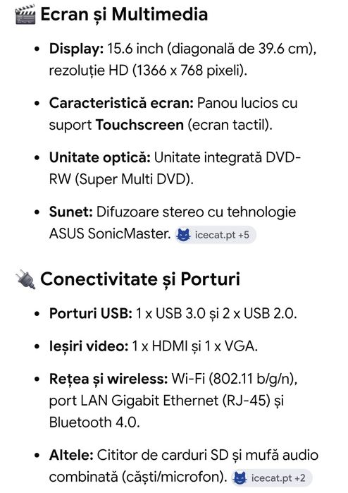 Laptop ASUS  model  S550CM an 2013