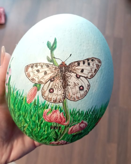 Ръчно рисувано щраусово яйце