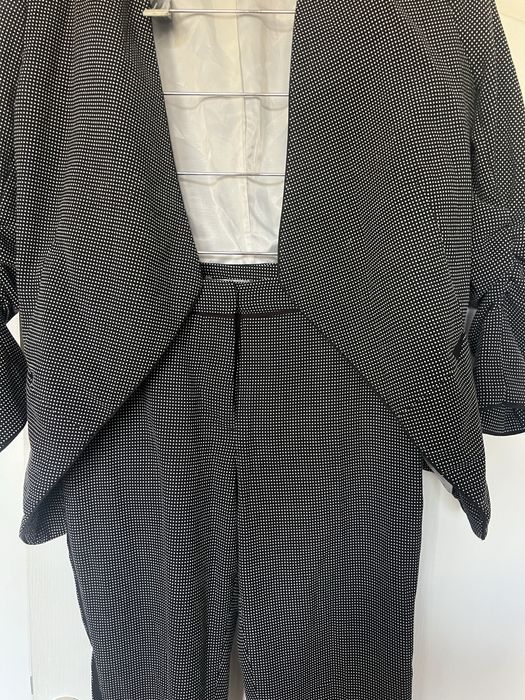 Костюм H&M в меланж бяло и черно