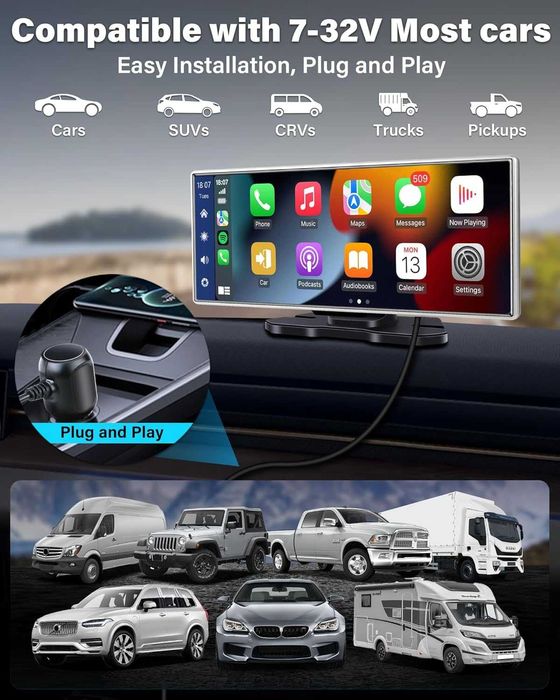 Display 2.5K 11.26 inch Android Auto / CarPlay Wireless,  64G Card