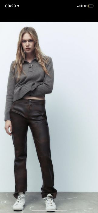 Поло серого цвета Zara, размер L