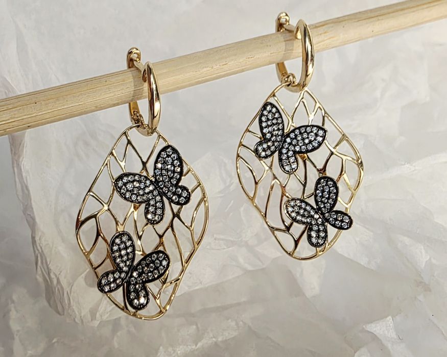 Серьги с бриллиантами «Бабочки»