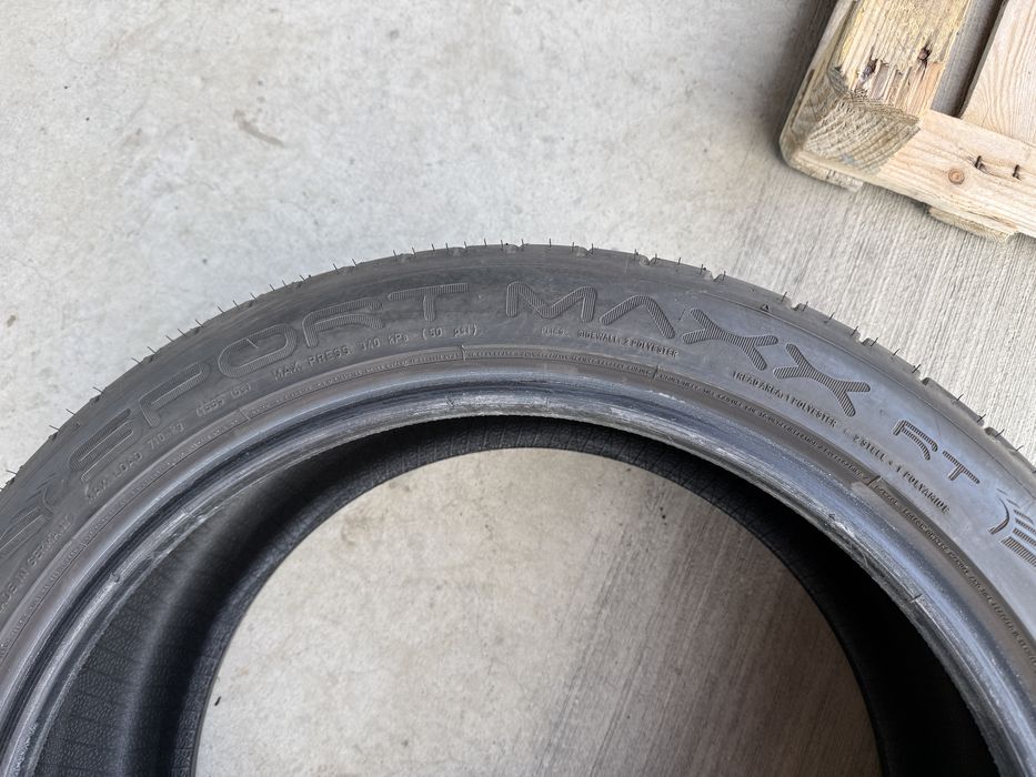 4бр. ОТЛИЧНИ Летни Гуми С Борд 225/45R/19 -DUNLOP- DOT:4918- 7.0мм+6.5мм