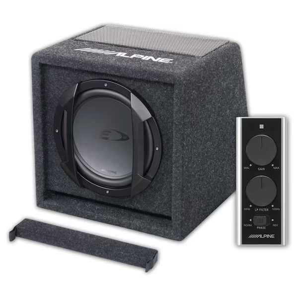 Subwoofer auto activ ALPINE SWE-815, 150W RMS, 20 cm, Bass-reflex
