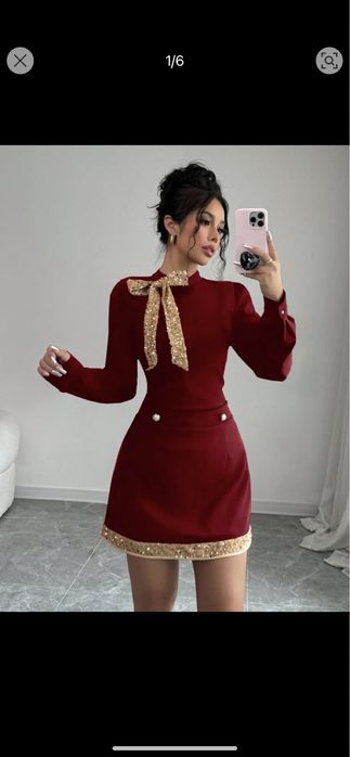 Set festiv Burgundy - perfect pentru Craciun sau Revelion