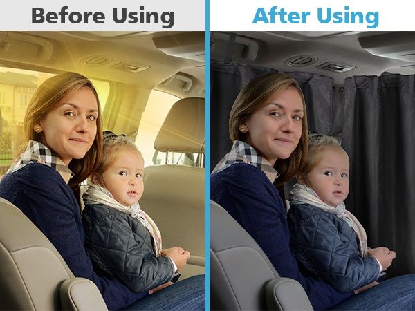 Комплект затъмняващи автомобилни завеси ZATOOTO, 3 части