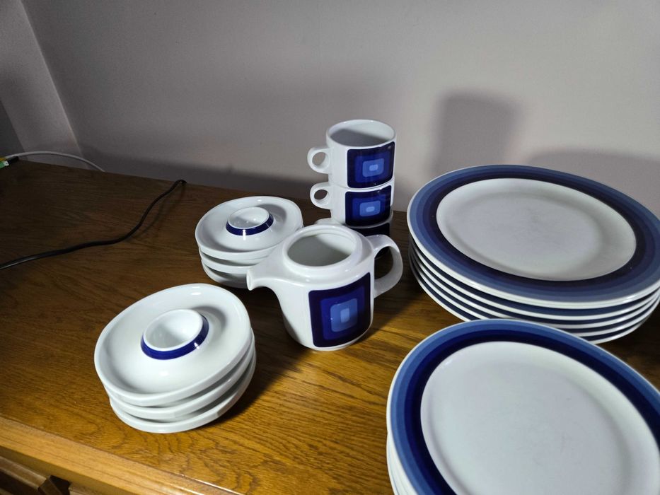 Serviciu Porțelan Vintage de Colecție - Rosenthal Studio-Linie, Design Geometric, 24 Piese
