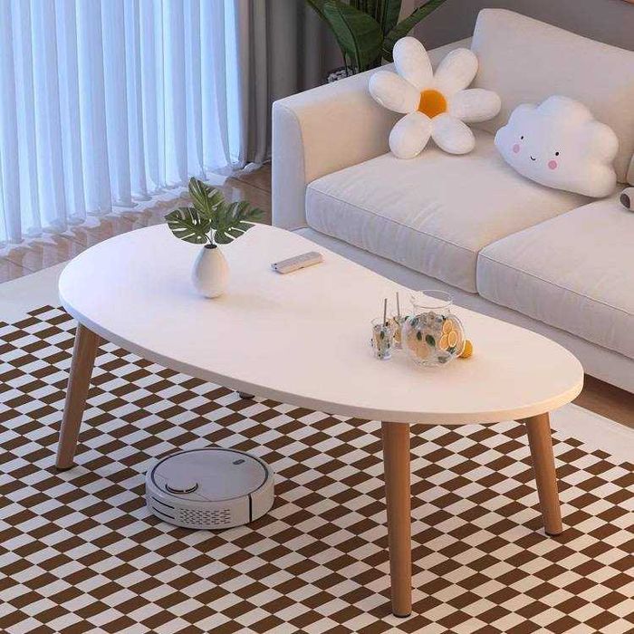 Журнальный Стол с полкой столик деревянный белый двухуровневый 3 вида