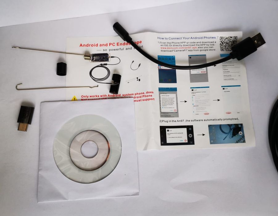 Vând cameră endoscop 3.5 m pentru locuri greu accesibile.