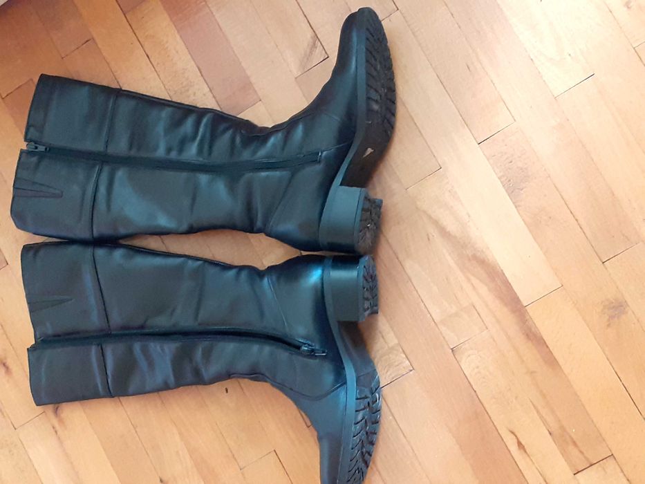Cizme inalte, piele