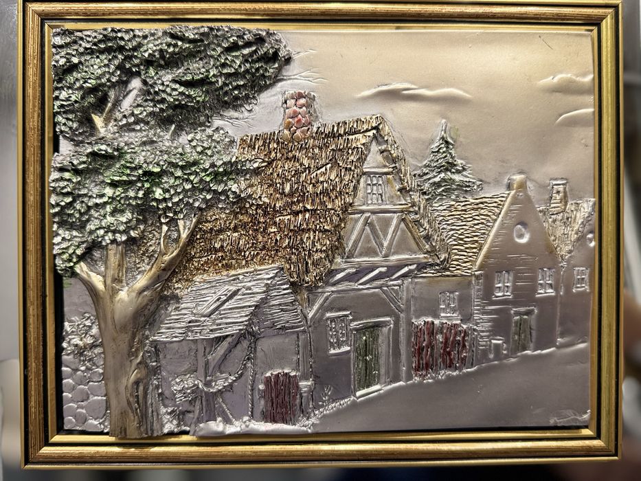 Картина серебром