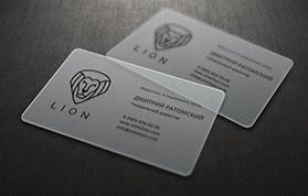 матовые визитки (пластик)