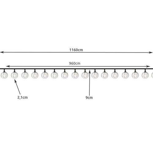 Декоративна дълга 12 метра соларна гирлянда - 100 лампи ЛЕД осветление