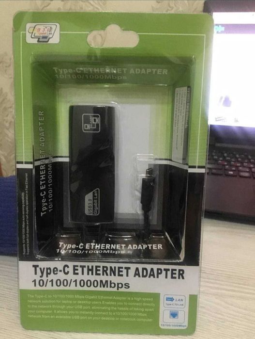 TYPE-C адаптер переходник RJ45 Givabit Ethernet LAN Cable USB 3.1