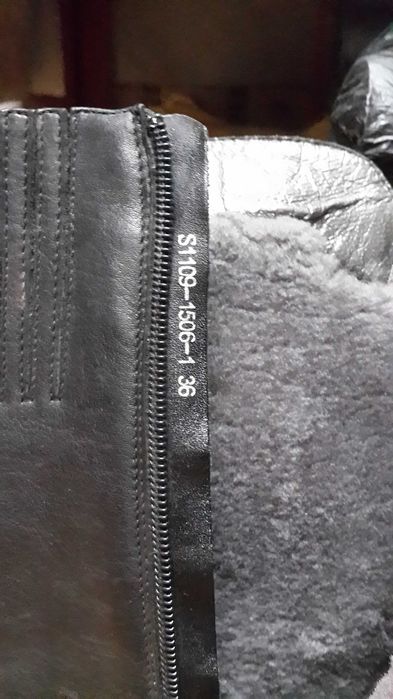 Женские кожаные сапоги на цигейке, фирма SOPEIA, 37 размер