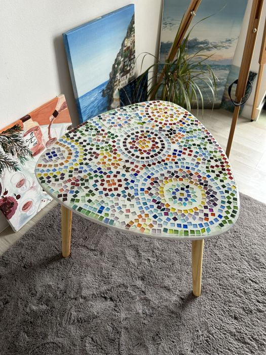 Masa de cafea handmade stil mozaic
