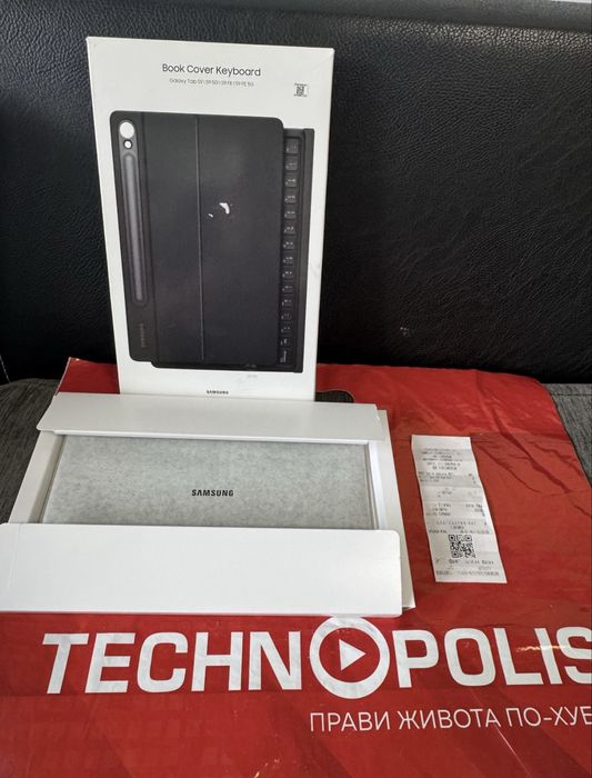 ***КАТО НОВ Samsung Book Cover Keyboard S9  / Fe 5G Технополис Гаранци
