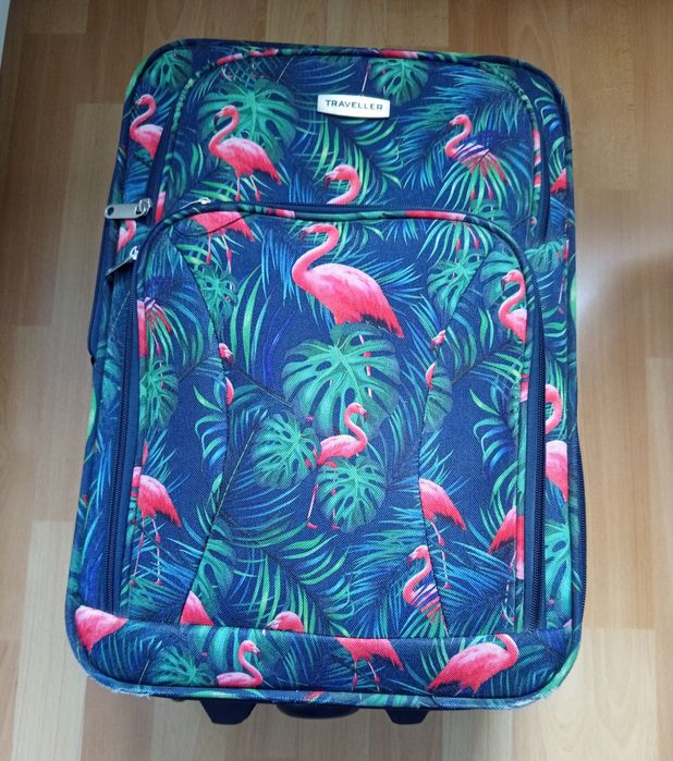 Troler mic imprimeu flamingo