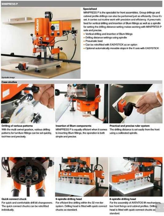 Мини преса BLUM за панти