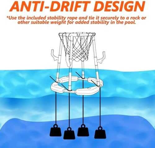 Нов Плаващ баскетболен кош за басейн с 4 топки и помпа за водни игри деца