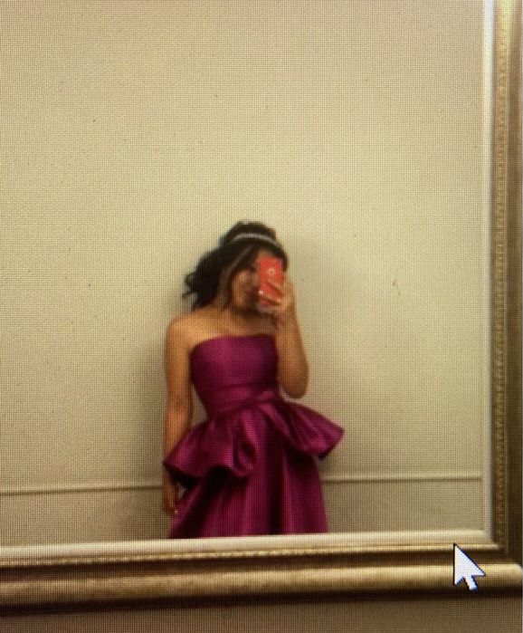 Платье фуксия длинное