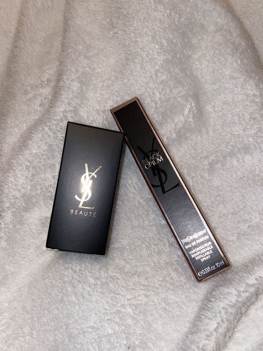 Set YSL Yves Saint Laurent eau de parfum Black Opium + perie pudra