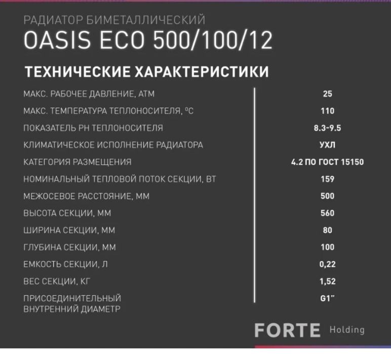 Радиатор биметалический