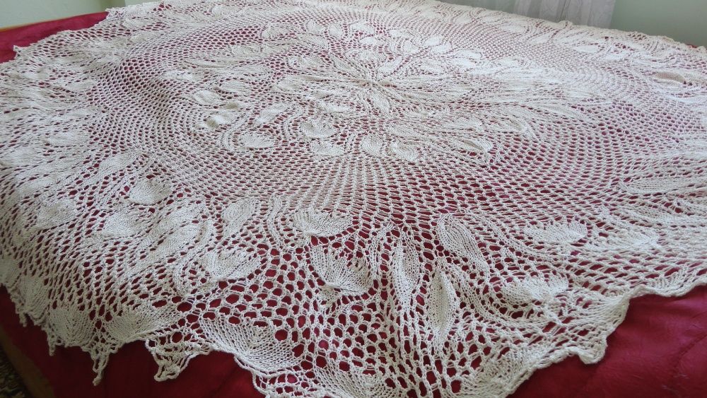 Покривка плетена, ръчна изработка, чисто нова