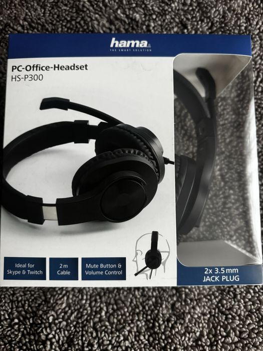 Casti PC Hama HS-P300 Office Headset, Stereo, 2x3.5mm jack, Negru