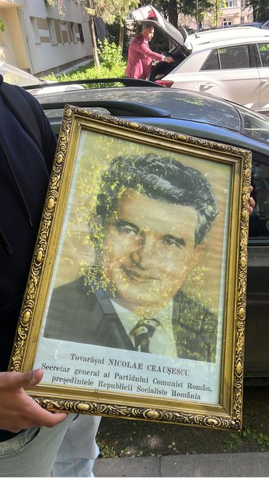 Tablou nostalgic de colectie cu tovarasul nicolae ceaussescu