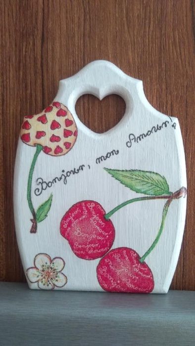 Картинки пано и камбанки, направени с декупаж