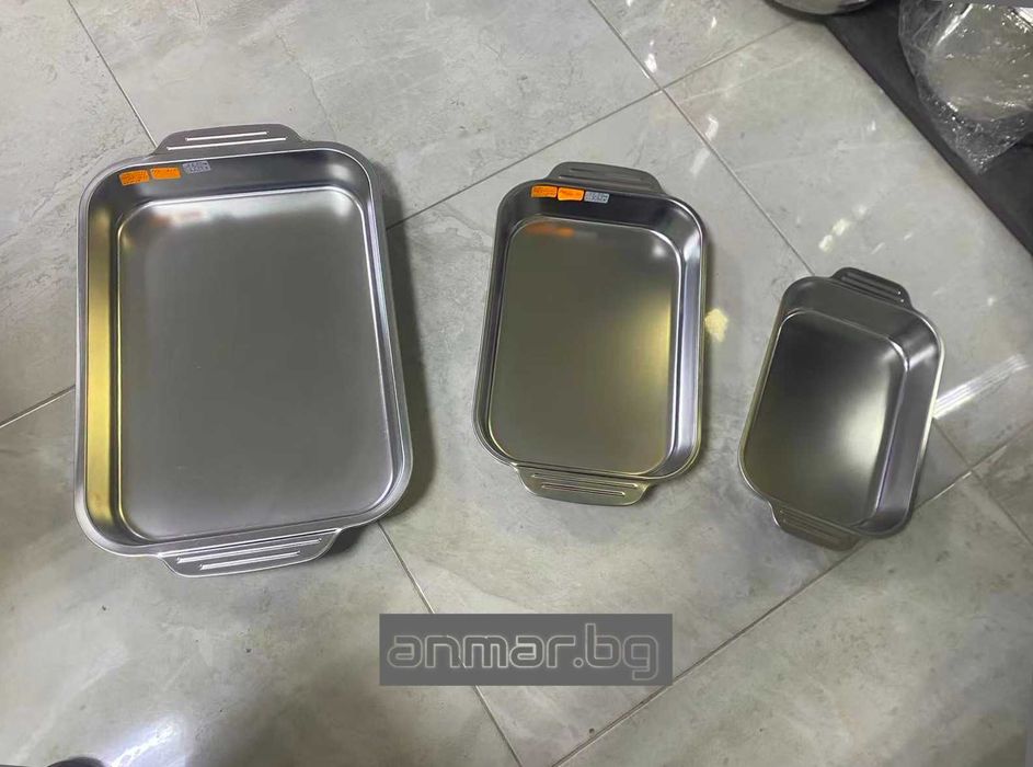 Тави с дръжка стомана хром-никел, различни размери